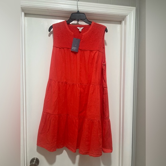 crown & ivy Dresses & Skirts - Women’s Sleeveless Tiered Red Dress